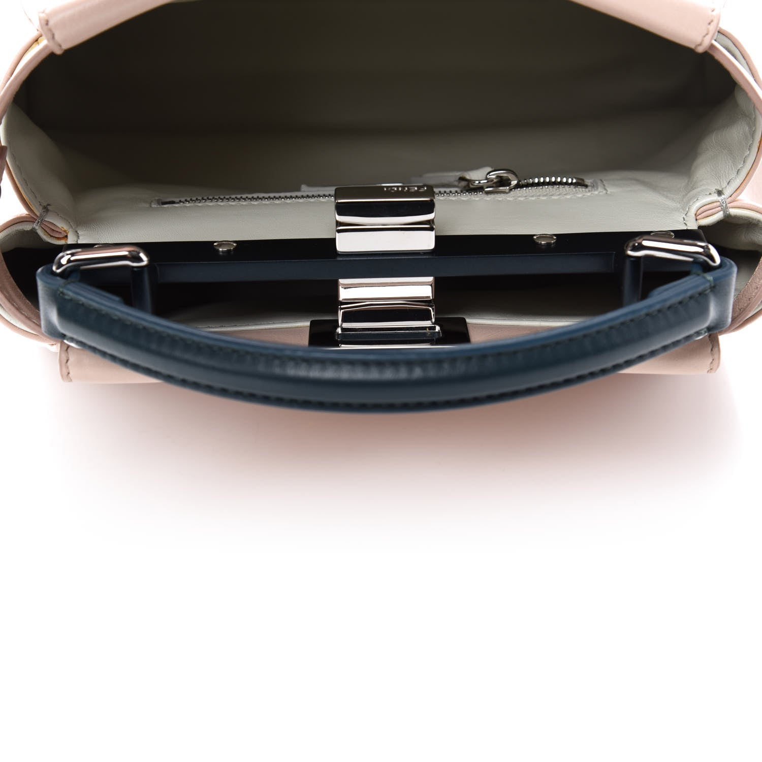 Fendi Nappa Colorblock Mini Peekaboo Iconic Satchel Soap Amazzonia Opal 5 of 11