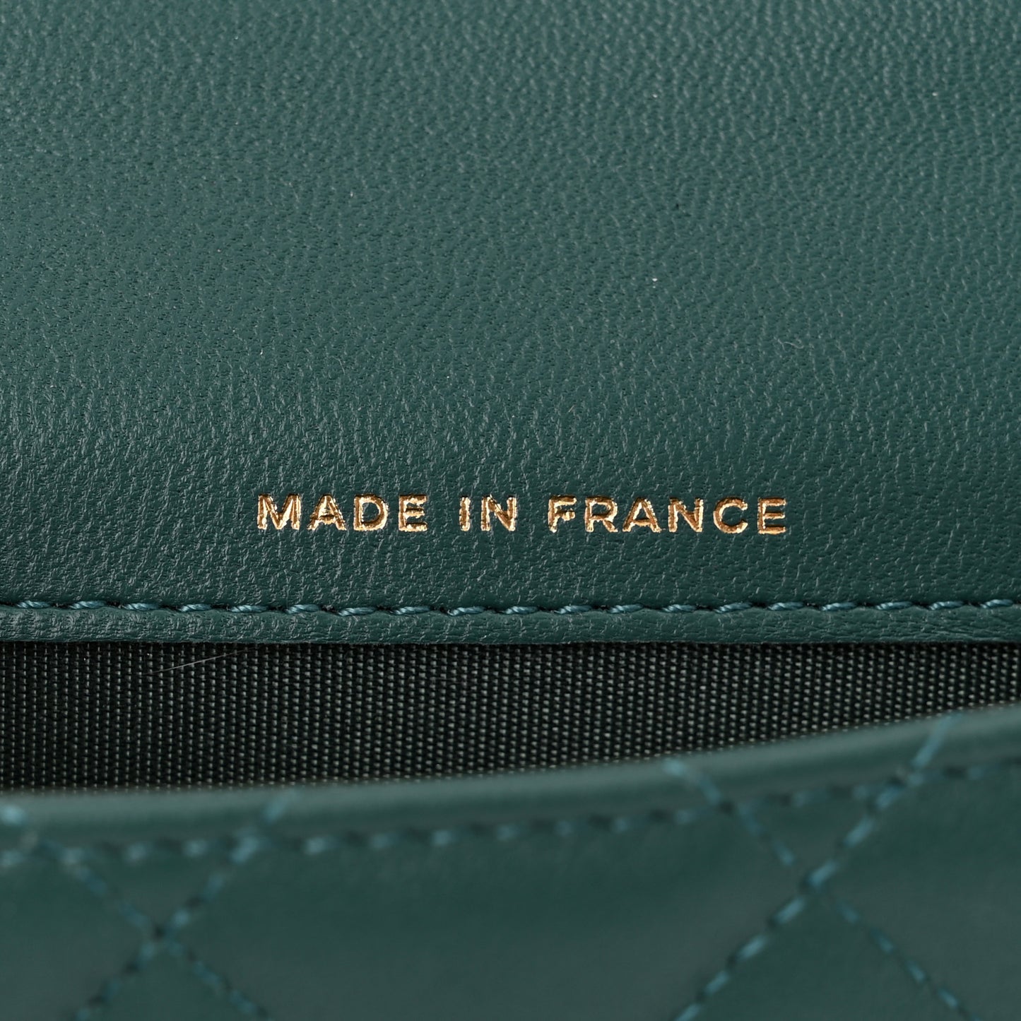 Lambskin Quilted Top Handle Flap Coin Purse With Chain Green