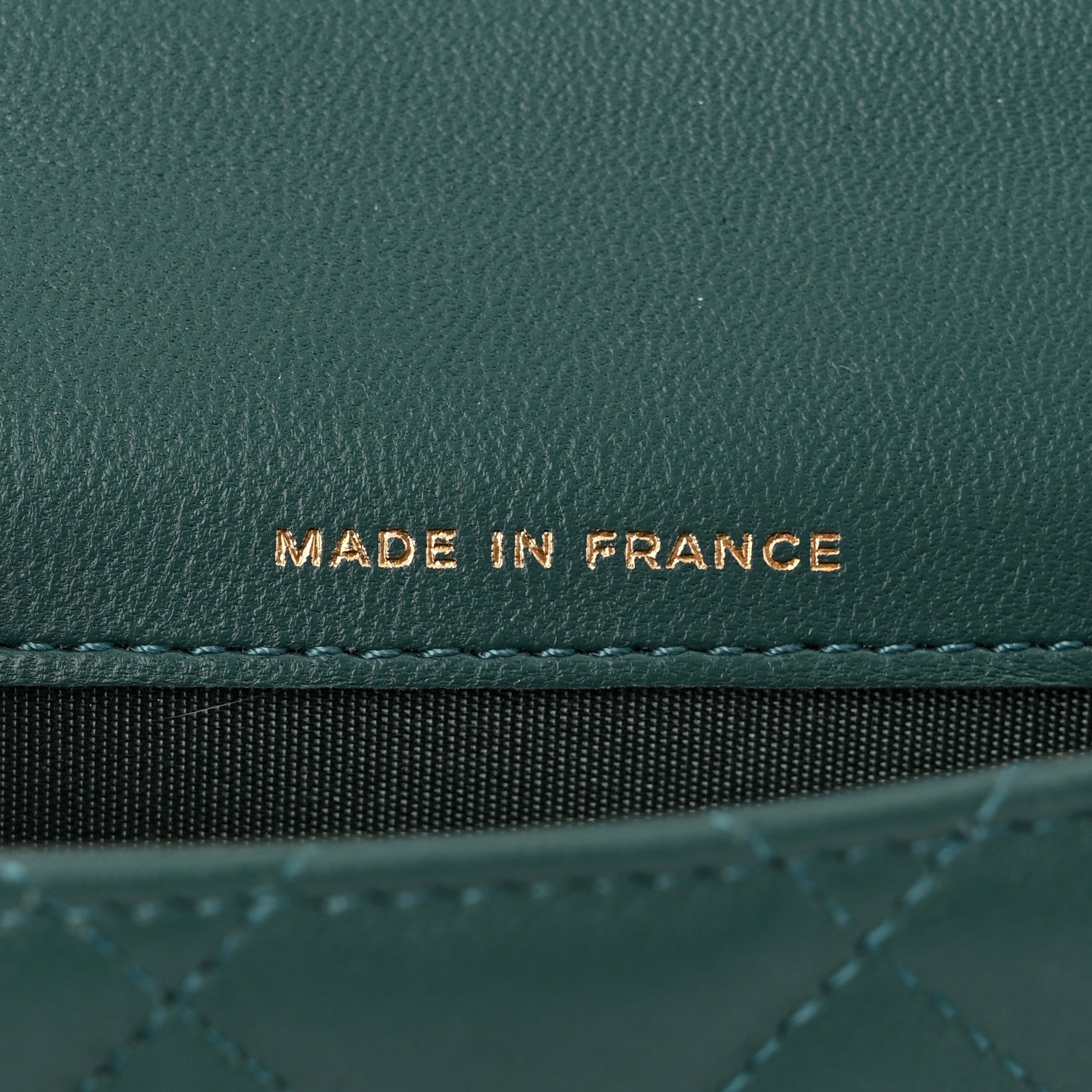Chanel Lambskin Quilted Top Handle Flap Coin Purse With Chain Green 7 of 12