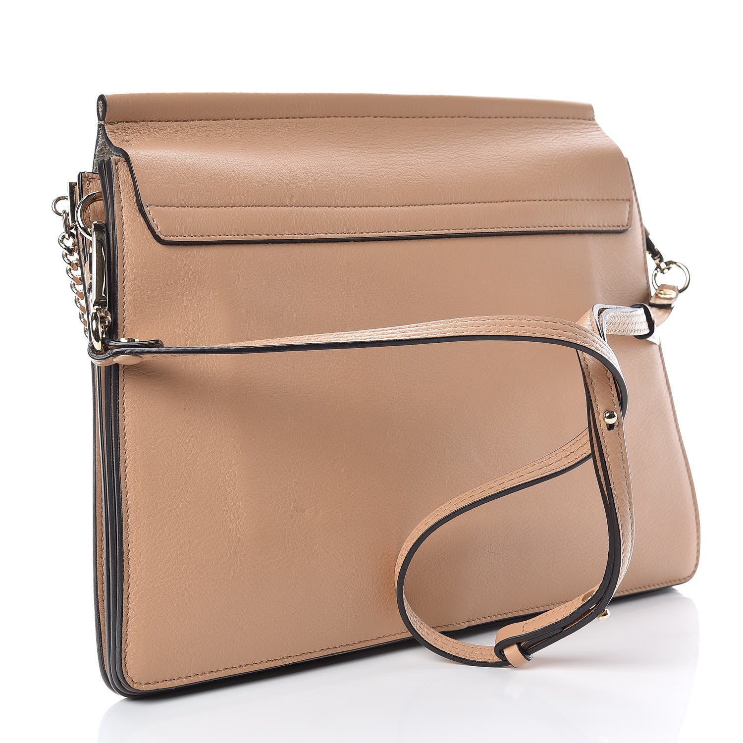 Chloe Calfskin Woven Medium Faye Shoulder Bag Blush Nude 3 of 12