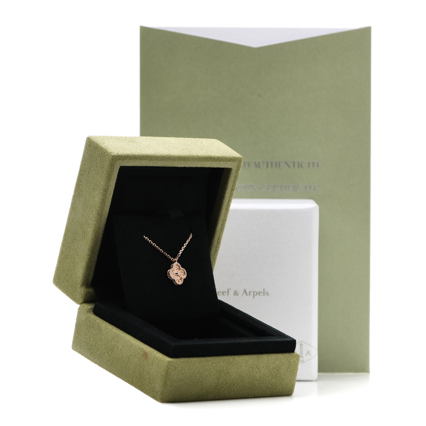 18K Rose Gold Sweet Alhambra Pendant Necklace