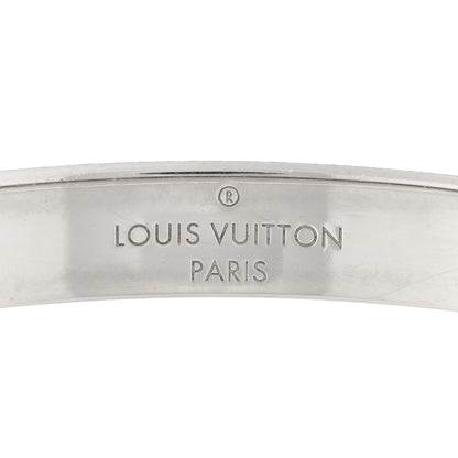 Louis Vuitton Brass Palladium Plated Nanogram Cuff S Silver 3 of 3