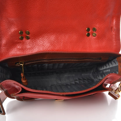 Proenza Schouler Goatskin Calfskin Tiny Preppy PS1 Satchel Mandarin Red 5 of 9