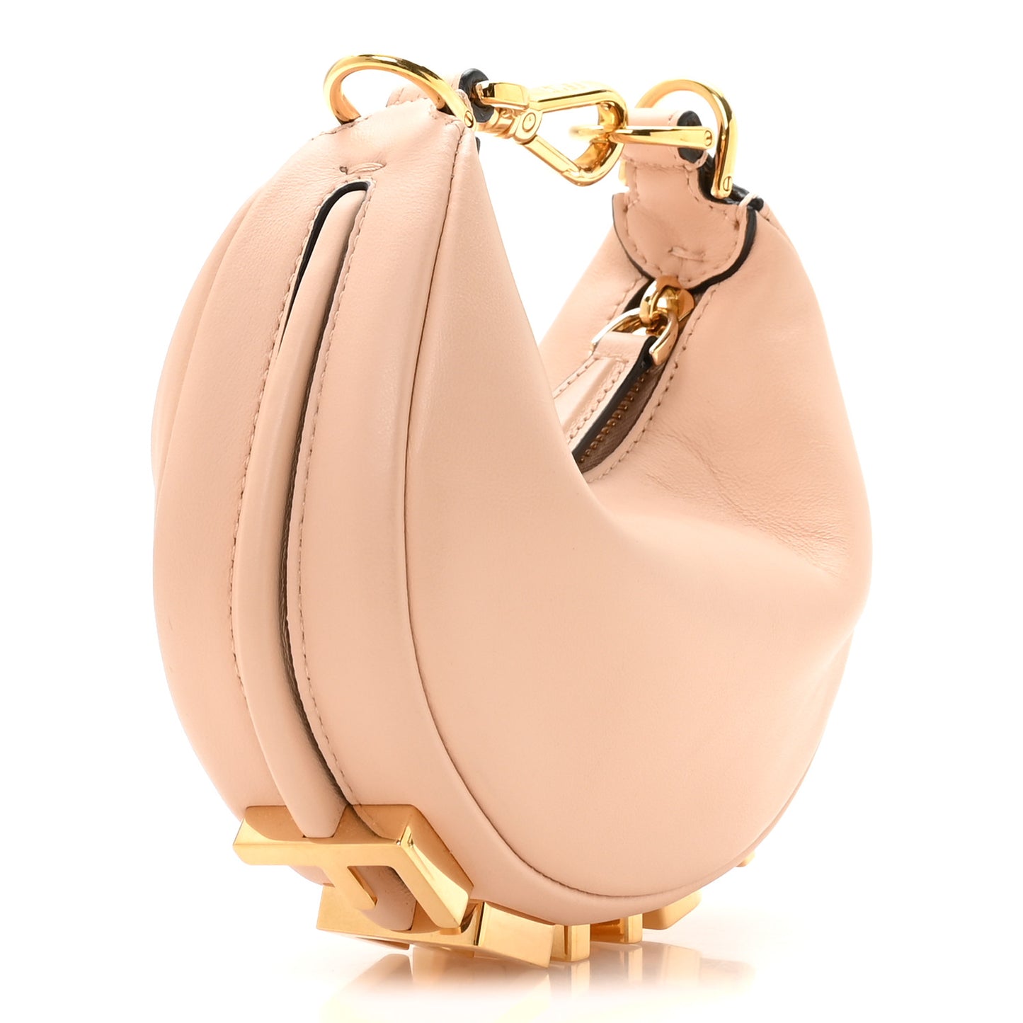 Vitello Grace Matte Nano Fendigraphy Hobo Charm Light Rose