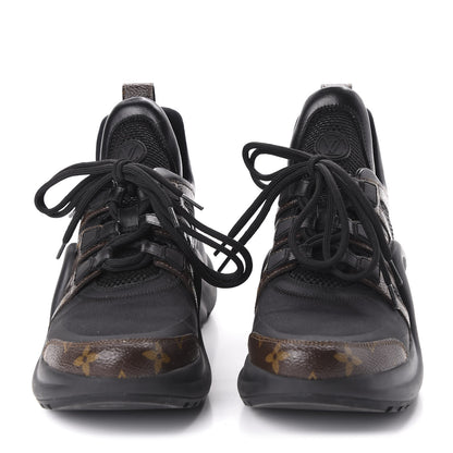 Louis Vuitton Calfskin Patent Monogram LV Archlight Sneakers 39 Black 2 of 8