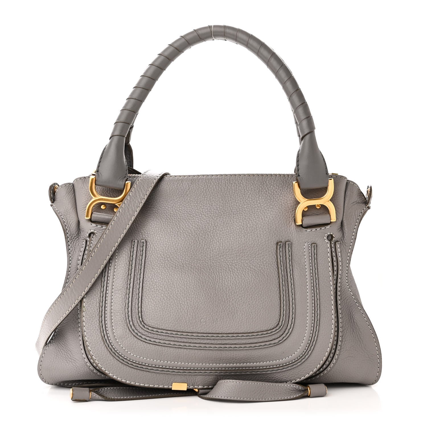 Chloe Calfskin Medium Marcie Satchel Cashmere Grey 1 of 9