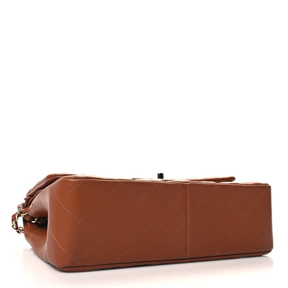 Chanel Lambskin Quilted Jumbo Double Flap Brown 4 of 12