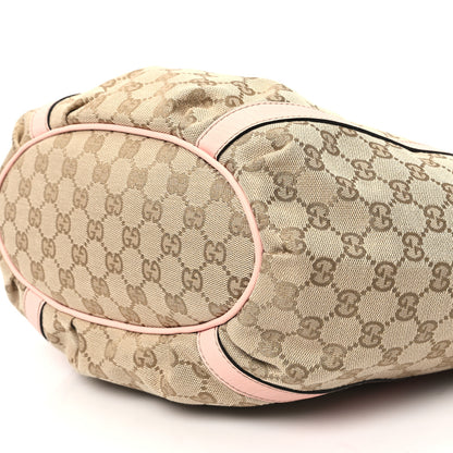 Gucci Monogram Medium D Gold Tote Bag Pink 10 of 12