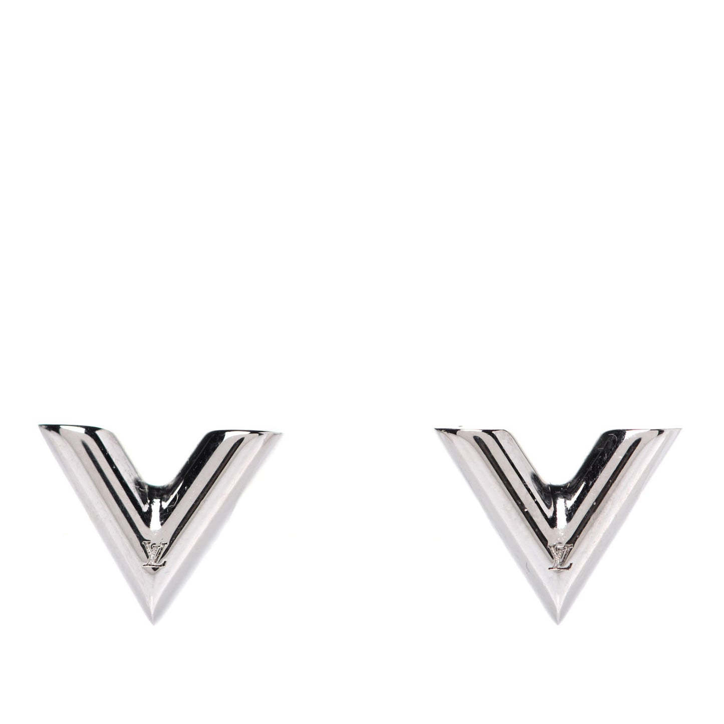 Essential V Stud Earrings Silver