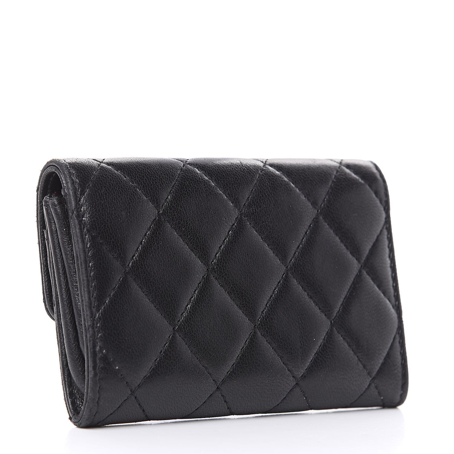 Chanel Lambskin Quilted Flap Card Holder Black 3 of 12
