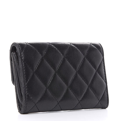 Chanel Lambskin Quilted Flap Card Holder Black 3 of 12