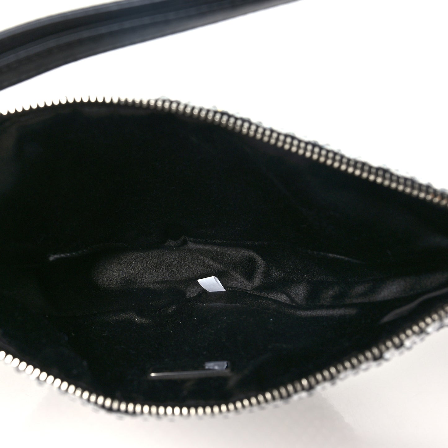 Satin Crystal Triangle Pouch Cristal