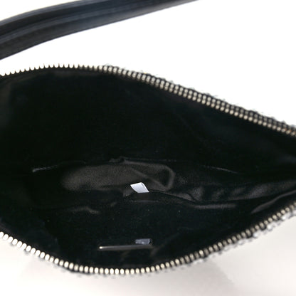Prada Satin Crystal Triangle Pouch Cristal 5 of 9