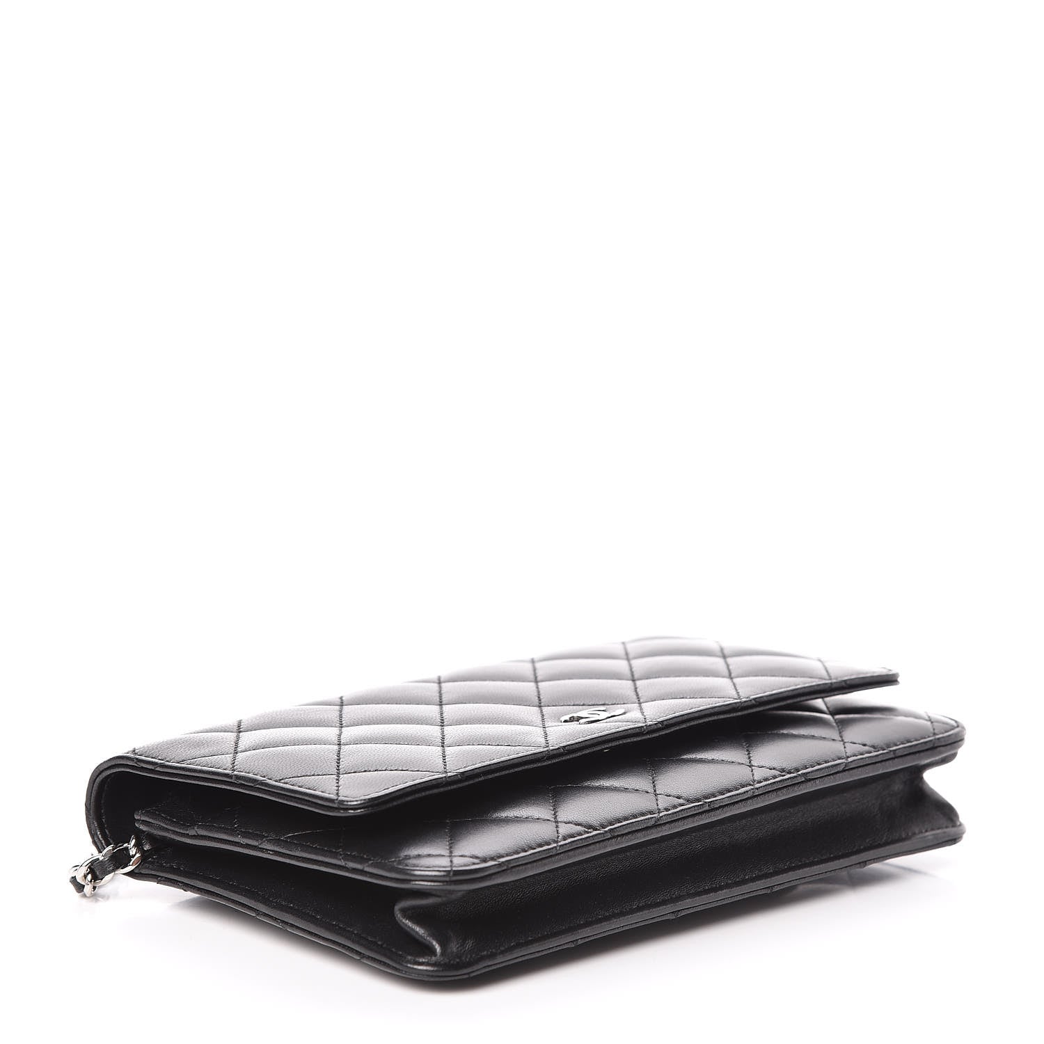 Chanel Lambskin Quilted Wallet On Chain WOC Black 4 of 11
