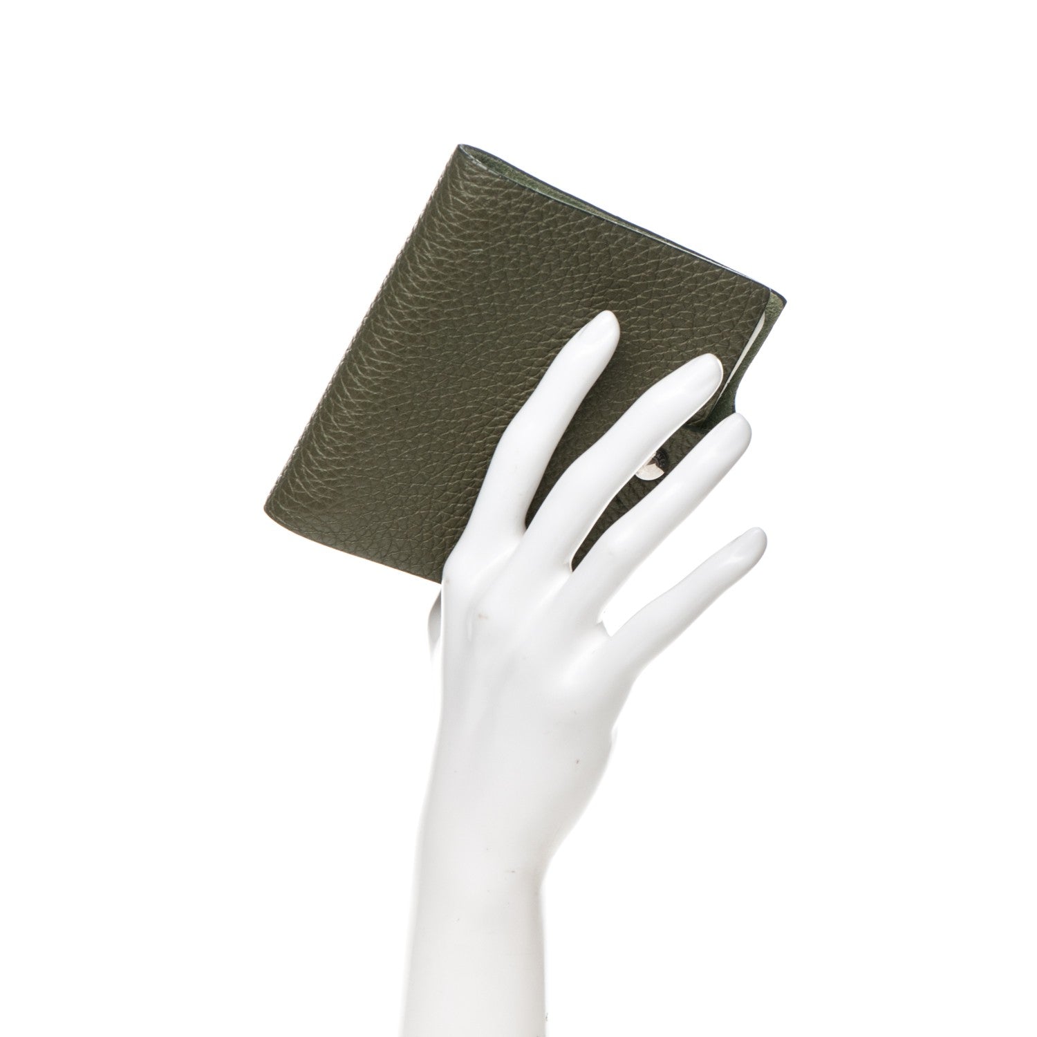 Hermes Taurillon Clemence Ulysse Mini Notebook Vert Olive 2 of 8
