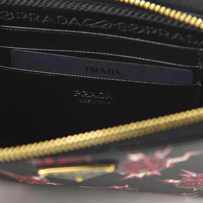 Prada X UNIVERSAL STUDIOS Saffiano Frankenstein Rose Mini Double Zip Chain Crossbody Bag Lacca 8 of 9