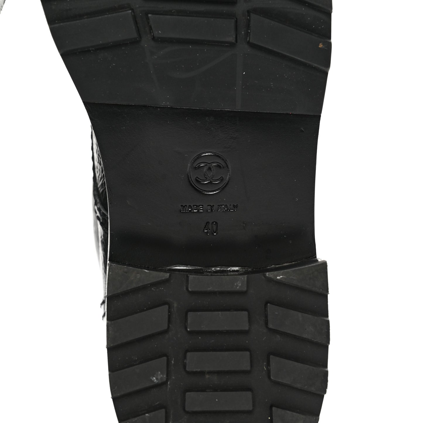 Shiny Calfskin Velvet Pearl Combat Short Boots 40 Black