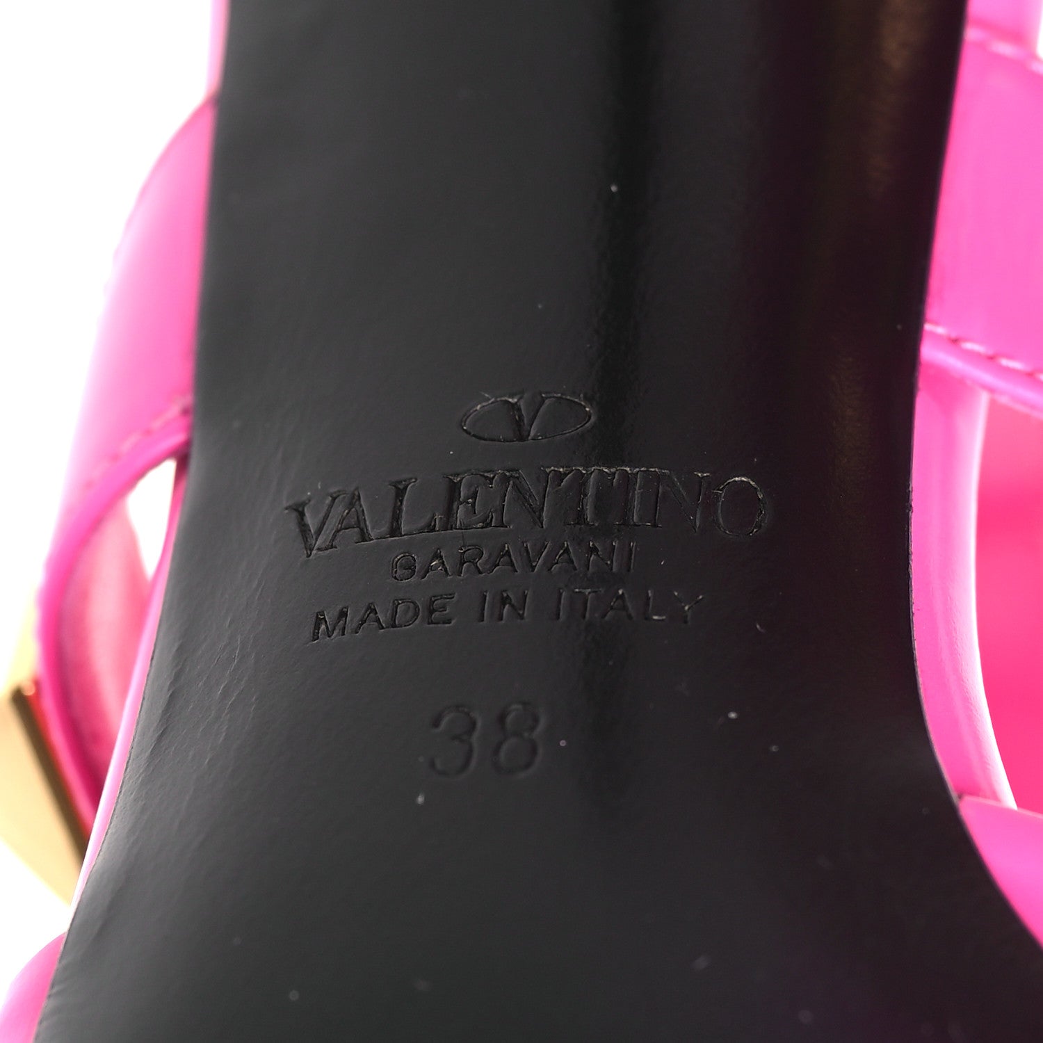 Valentino Garavani Calfskin Roman Stud Ankle Strap 80mm Pumps 38 Pink 7 of 10