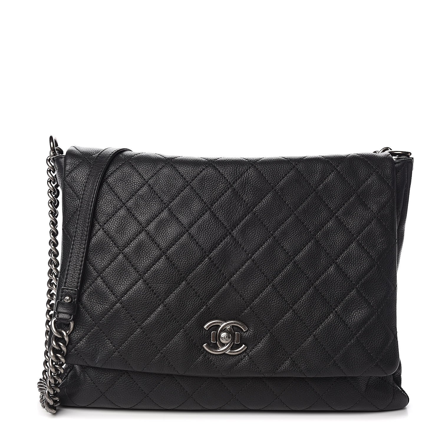 Chanel Calfskin Quilted Couture Messenger Black 1 of 12