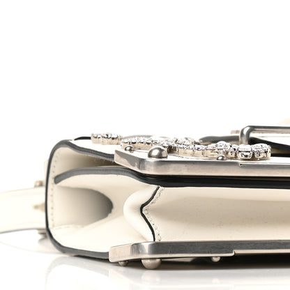 Prada Crystal City Calf Saffiano Cahier Shoulder Bag White 7 of 8