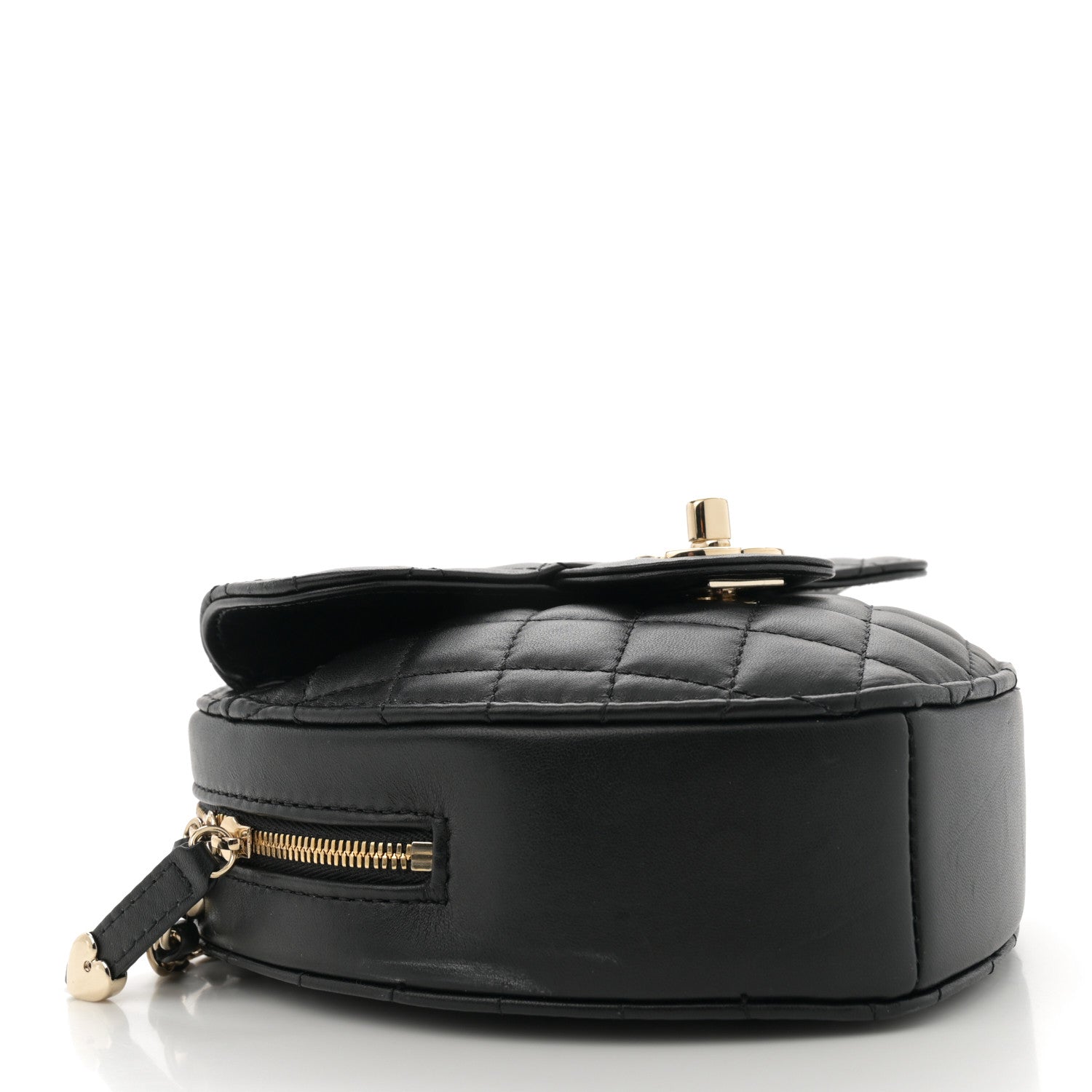 Chanel Lambskin Quilted CC In Love Heart Bag Black 4 of 12