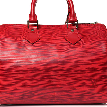 Louis Vuitton Epi Speedy 25 Castillan Red 8 of 13