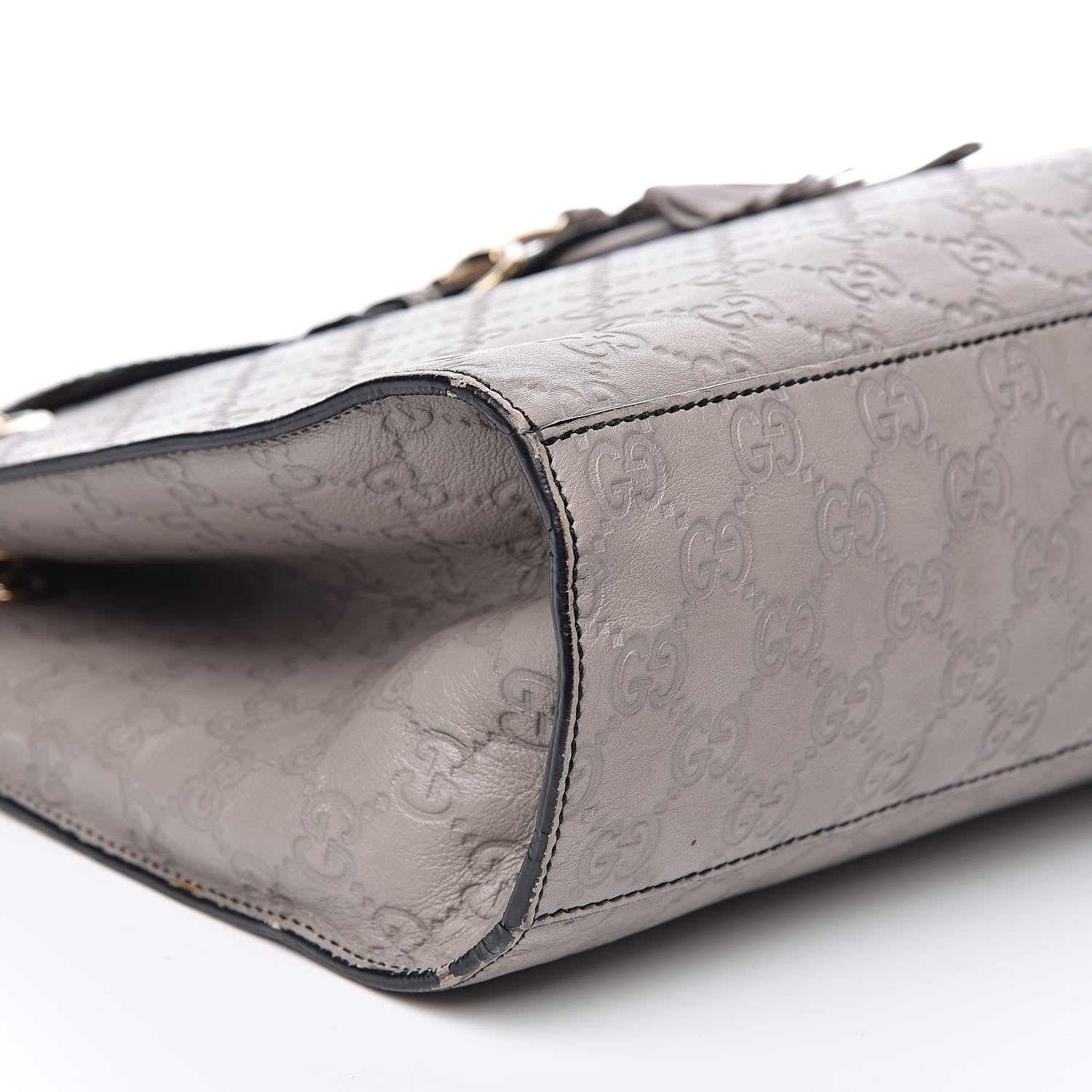 Gucci Soft Guccissima Large Emily Chain Shoulder Bag Storm Grey 8 of 17