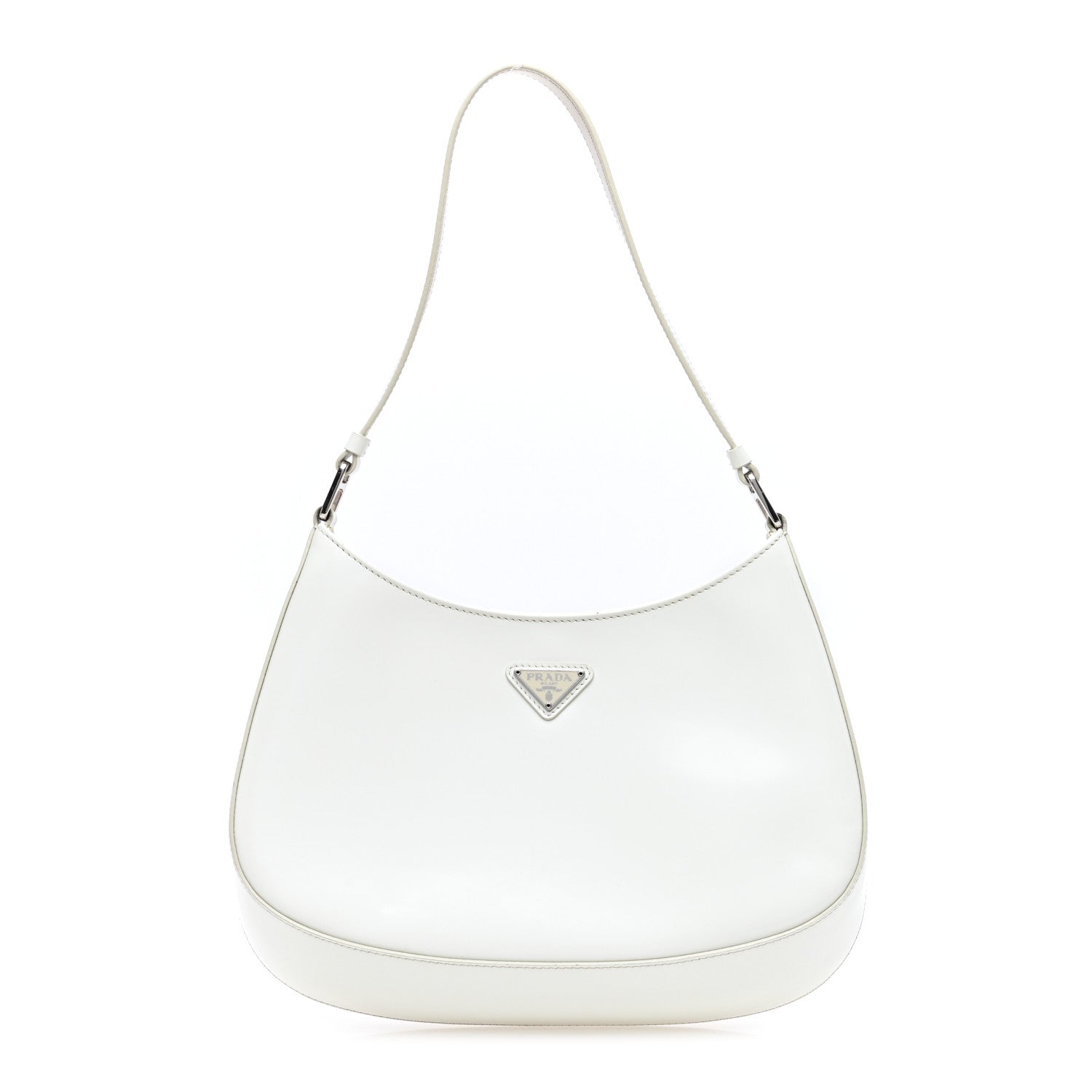 Prada Spazzolato Cleo Shoulder Bag White 1 of 9