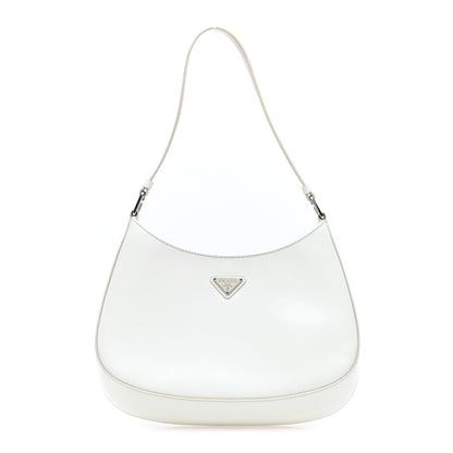 Prada Spazzolato Cleo Shoulder Bag White 1 of 9