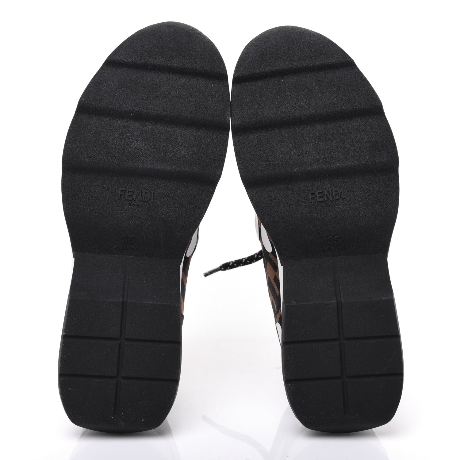 Fendi Technical Mesh Lycra FFreedom Patchwork Sneakers 35 Black Tobacco 5 of 9