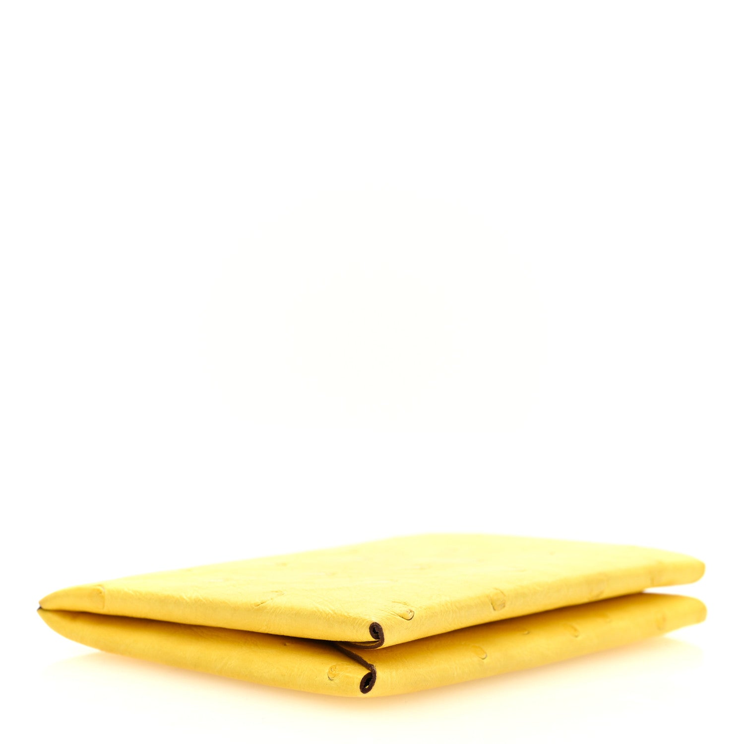 Hermes Ostrich Calvi Card Case Jaune Citron 4 of 7