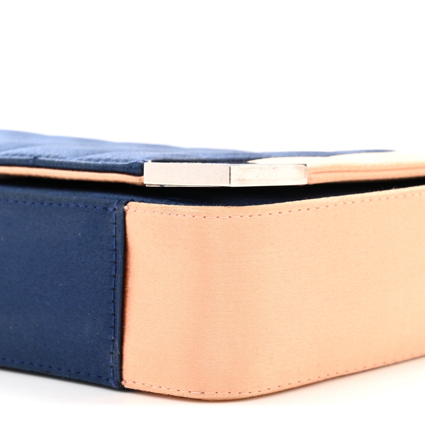Satin Chocolate Bar Flap Blue Light Pink
