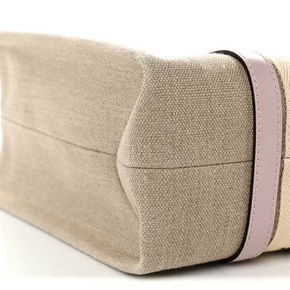 Chloe Linen Calfskin Medium Woody Ribbon Tote Cement Pink 8 of 9