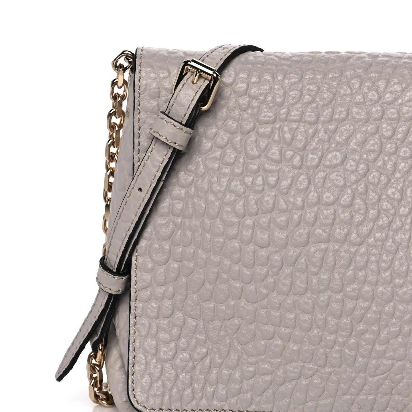 Signature Grain Medium Mildenhall Crossbody Bag Stone White