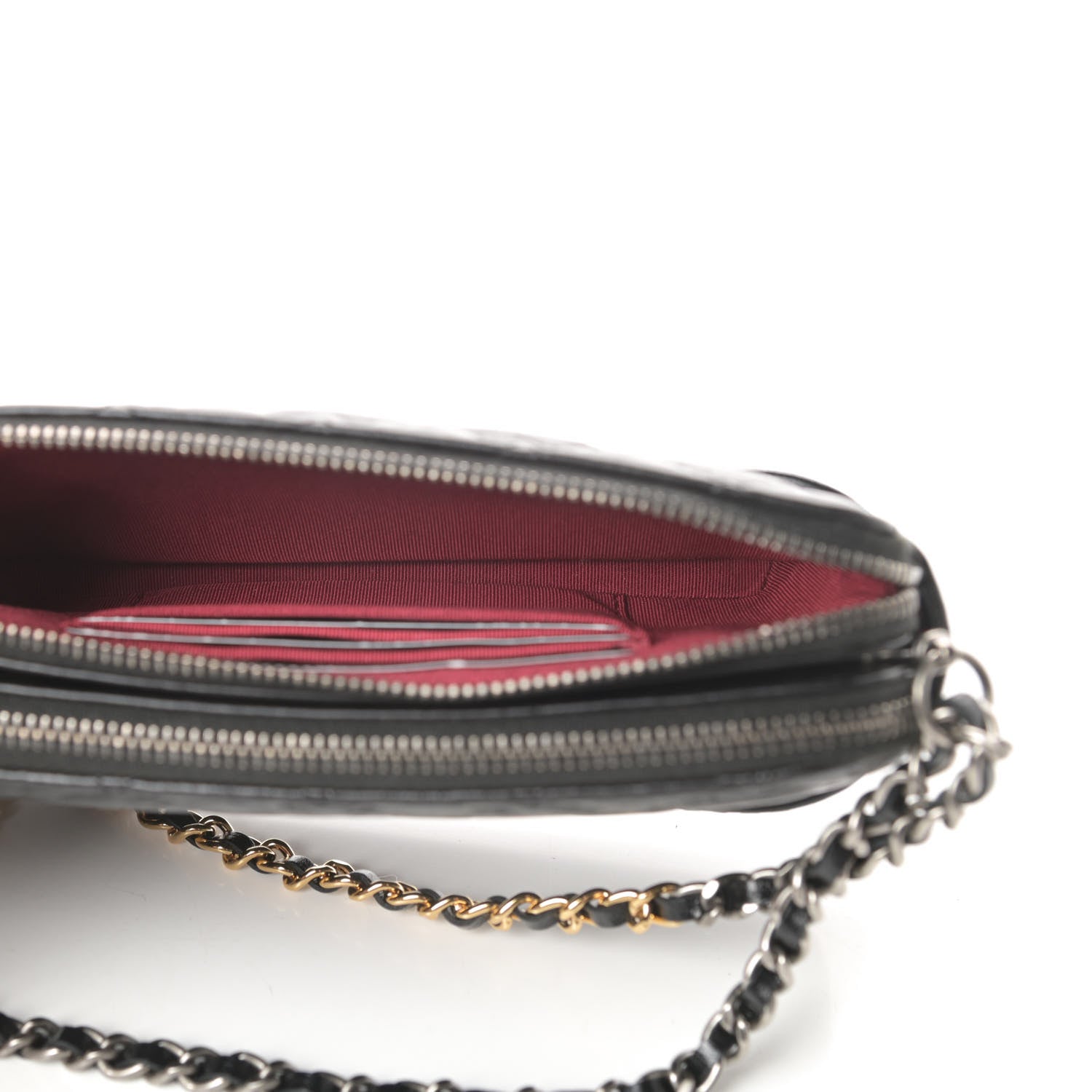 Chanel Aged Calfskin Quilted Small Gabrielle Clutch With Chain Black 5 of 17