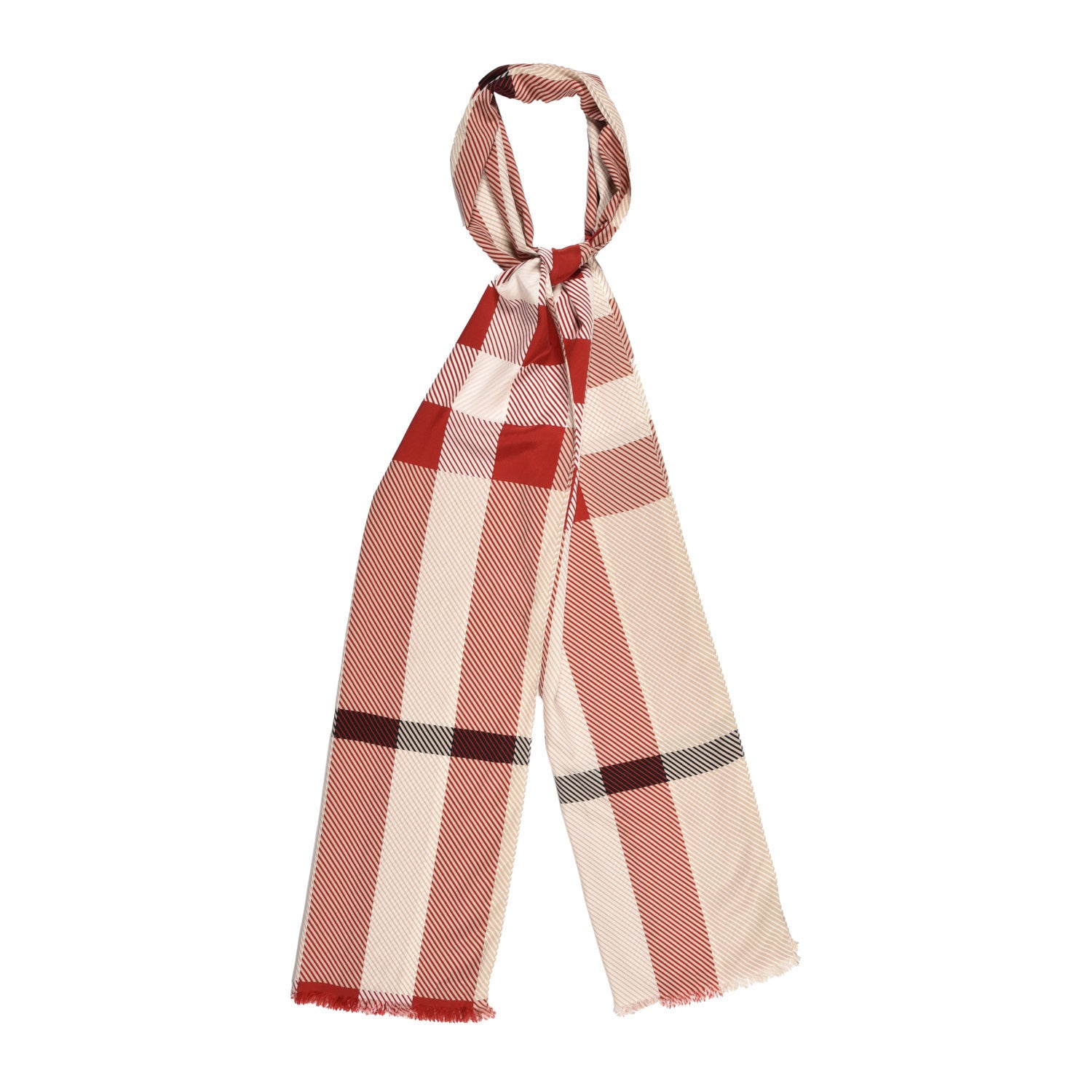 Burberry Silk Super Exploded Scarf Red 1 of 3