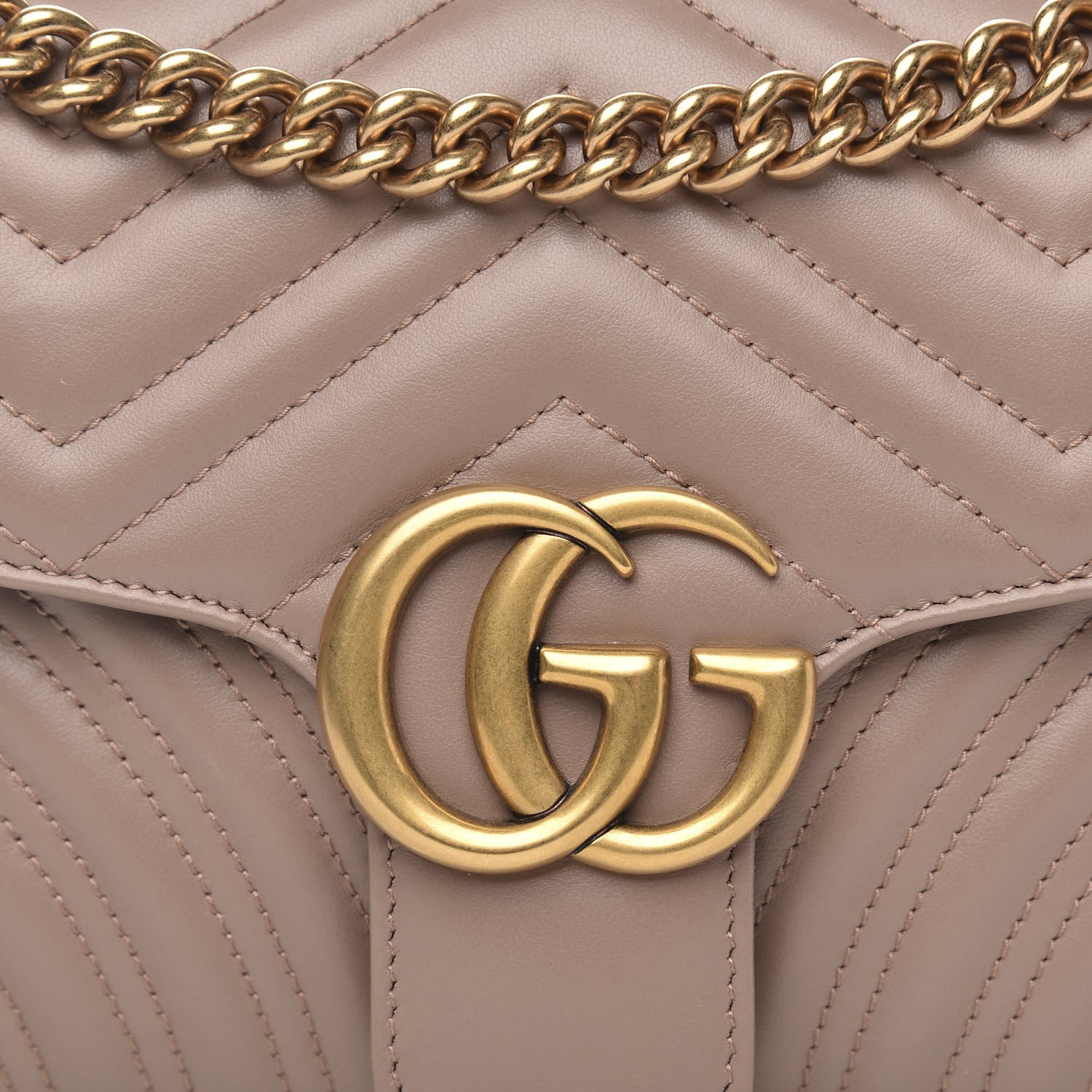 Gucci Calfskin Matelasse Small GG Marmont Shoulder Bag Porcelain Rose 8 of 12