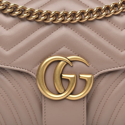 Gucci Calfskin Matelasse Small GG Marmont Shoulder Bag Porcelain Rose 8 of 12