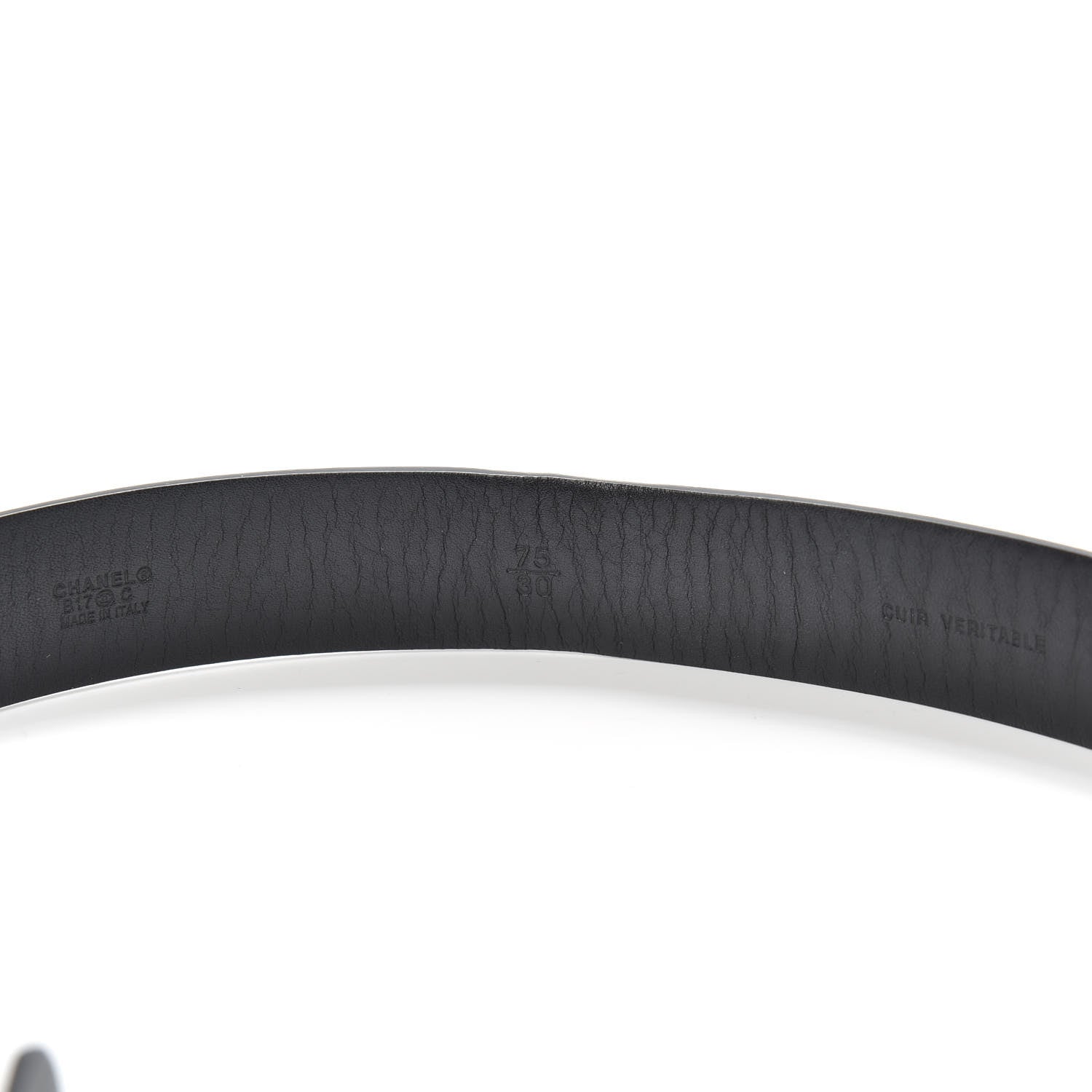 Chanel Calfskin Belt 75 30 Black 4 of 4