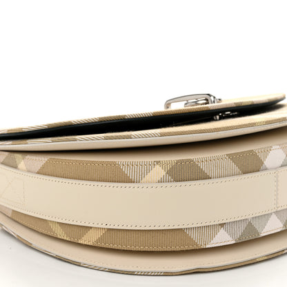 Burberry Jacquard Check Medium Rocking Horse Crossbody Flax 8 of 9