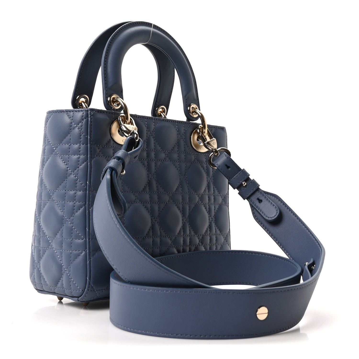 Christian Dior Lambskin Cannage Small My ABCDior Lady Dior Blue 3 of 11