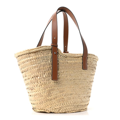 Loewe Raffia Basket Tote Bag Natural Tan 3 of 9