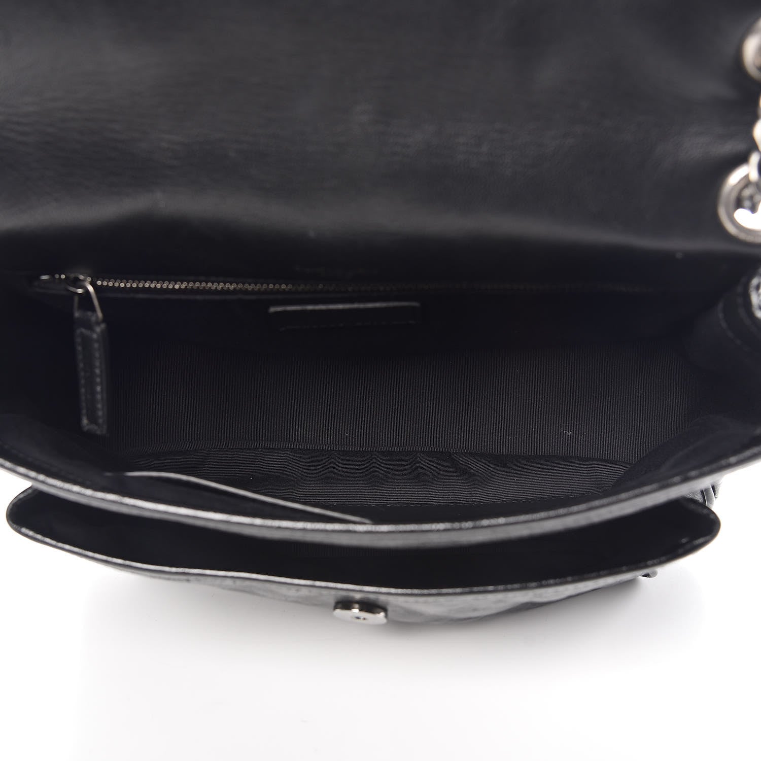 Saint Laurent Crinkled Calfskin Matelasse Monogram Medium Niki Chain Satchel Black 5 of 12