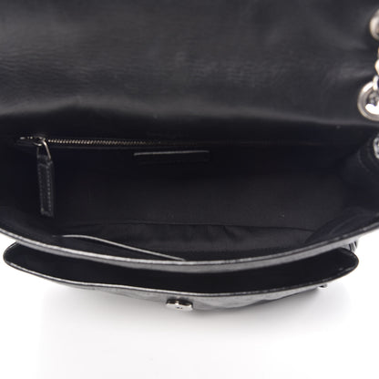 Saint Laurent Crinkled Calfskin Matelasse Monogram Medium Niki Chain Satchel Black 5 of 12