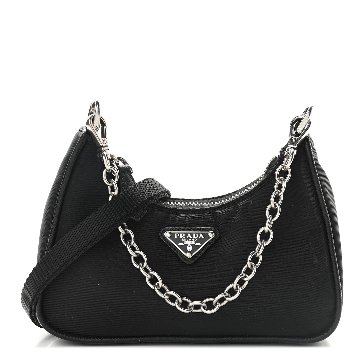 Tessuto Nylon Mini Re-Edition 2000 Shoulder Bag Black