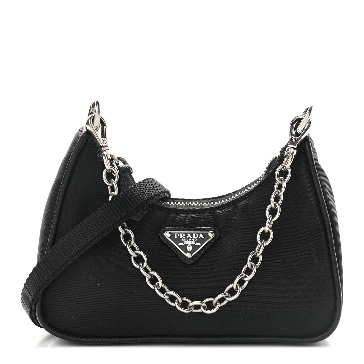 Prada Tessuto Nylon Mini Re-Edition 2000 Shoulder Bag Black 1 of 8
