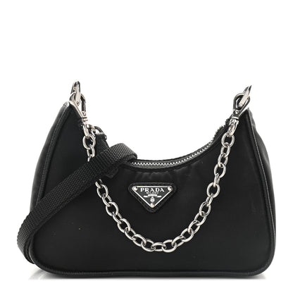 Prada Tessuto Nylon Mini Re-Edition 2000 Shoulder Bag Black 1 of 8