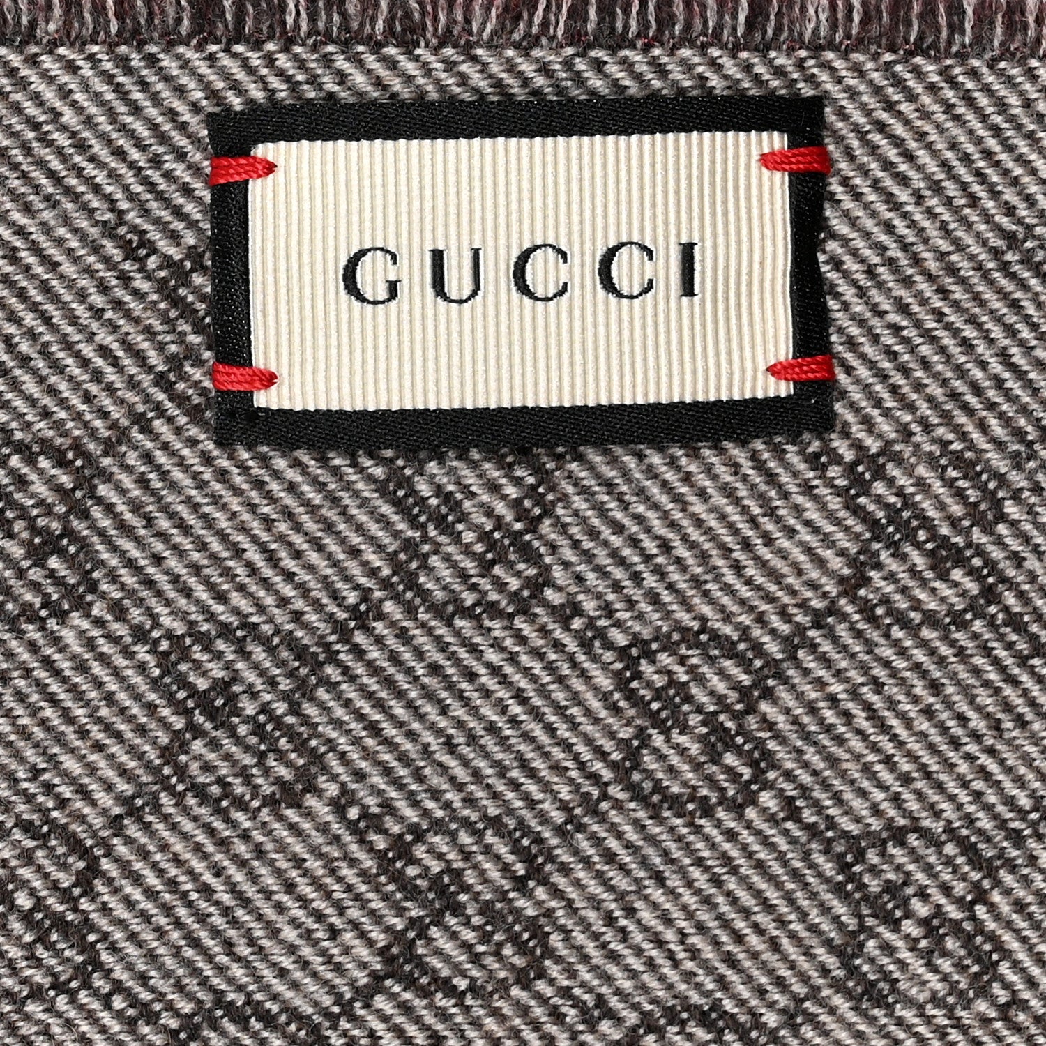 Gucci Wool GG Monogram Miniorophin Scarf Lacquer Pink 3 of 5