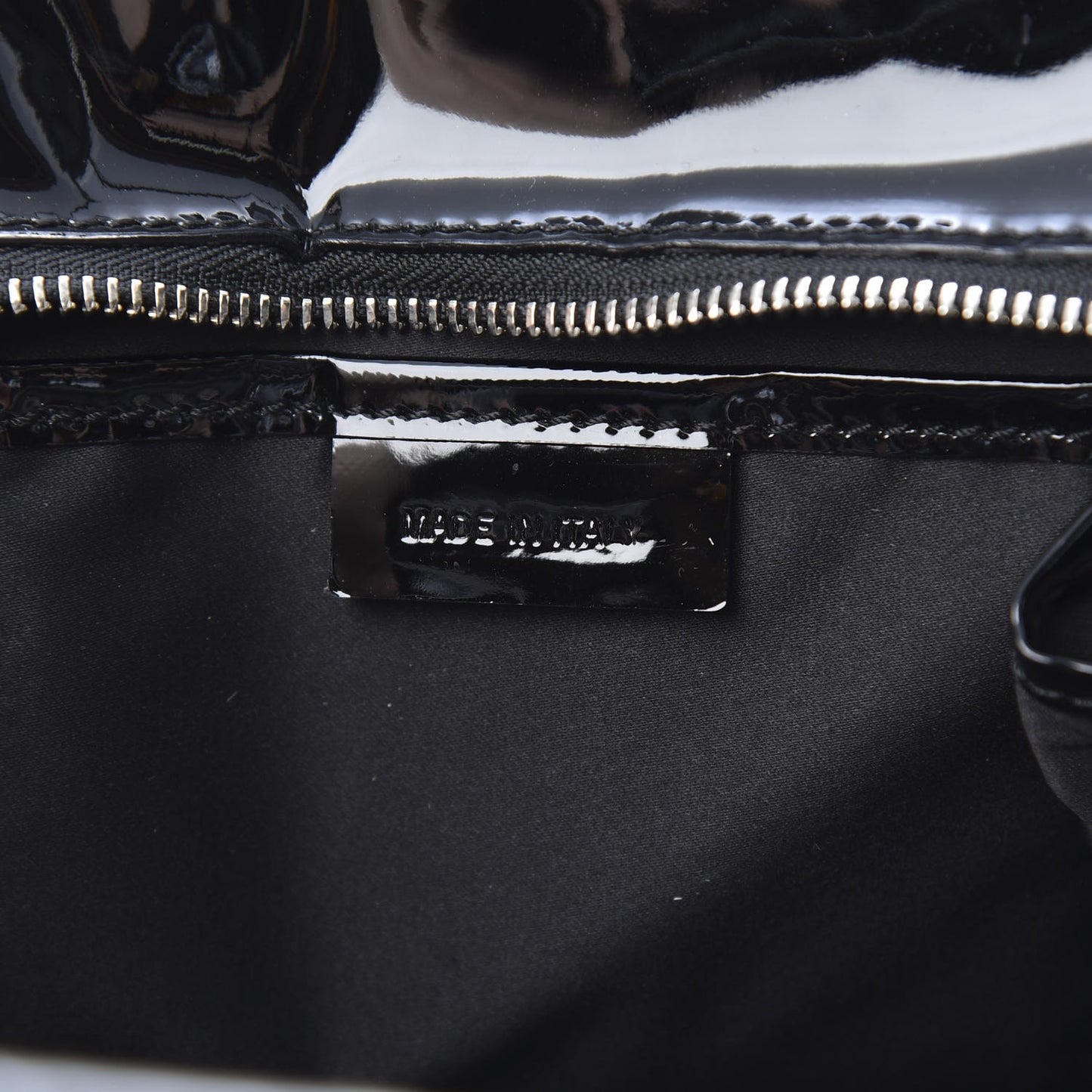 Patent Quilted Large Manor Tote Black