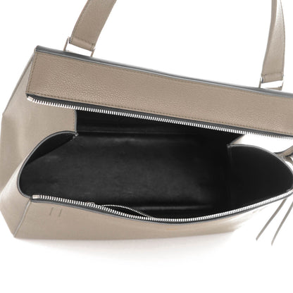 Celine Drummed Calfskin Medium Edge Shoulder Bag Grey 6 of 11